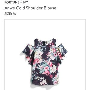 Fortune + Ivy Cold Shoulder Blouse